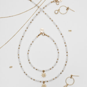 Komplet z topazem i gwiazdką