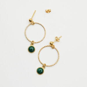 Kolczyki z malachitem