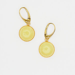 Kolczyki z bursztynem mlecznym