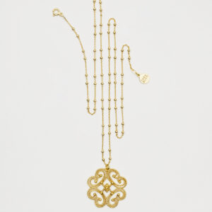 Łańcuszek z ażurową zawieszką