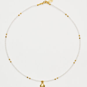 Naszyjnik z kryształem górskim i muszlą