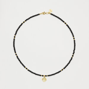 Naszyjnik z czarnym turmalinem i drzewem życia