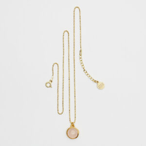 Łańcuszek z kwarcem różowym