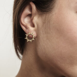 Kolczyki słońca z cyrkoniami