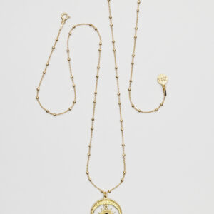 Łańcuszek z księżycem i czarnym onyksem