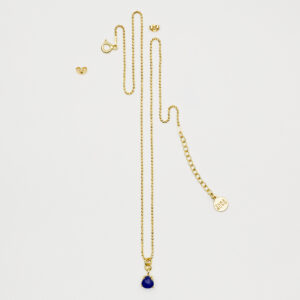 Łańcuszek z granatowym chalcedonem