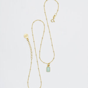 Łańcuszek z miętowym chalcedonem