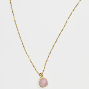 Łańcuszek z kwarcem różowym