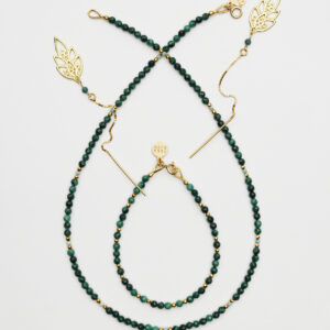 Komplet z malachitem