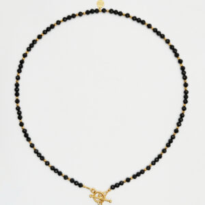 Naszyjnik z czarnym turmalinem i onyksem