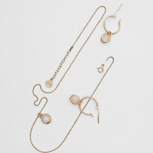 Komplet z kamieniem księżycowym