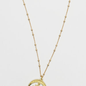 Łańcuszek z księżycem i kwarcem różowym