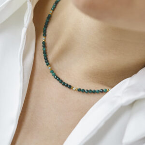 Naszyjnik z malachitem i turkusem