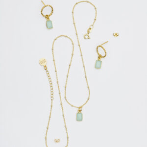 Komplet z miętowym chalcedonem