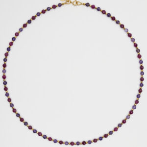 Naszyjnik z rubinem i ametystem