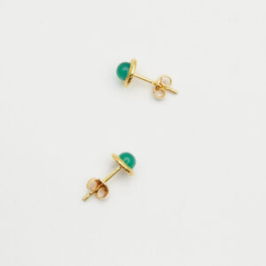 Kolczyki z zielonym agatem