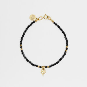 Bransoletka z czarnym turmalinem i koniczyną