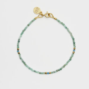 Bransoletka ze szmaragdem i apatytem