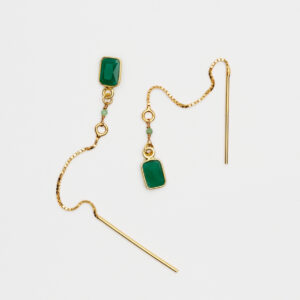 Kolczyki z agatem i zoisytem