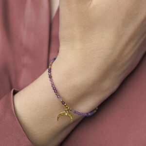 Bransoletka z ametystem i księżycem