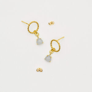 Kolczyki z błękitnym chalcedonem