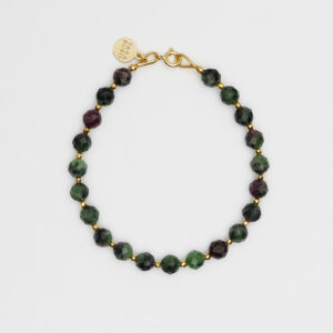 Bransoletka z zoisytem i rubinem