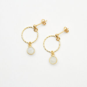 Kolczyki z kamieniem księżycowym