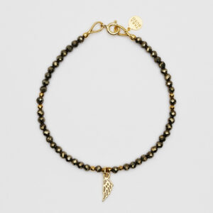 Bransoletka z pirytem i skrzydłem