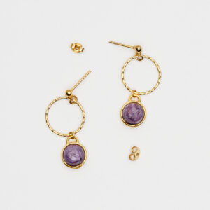 Kolczyki z czaroitem